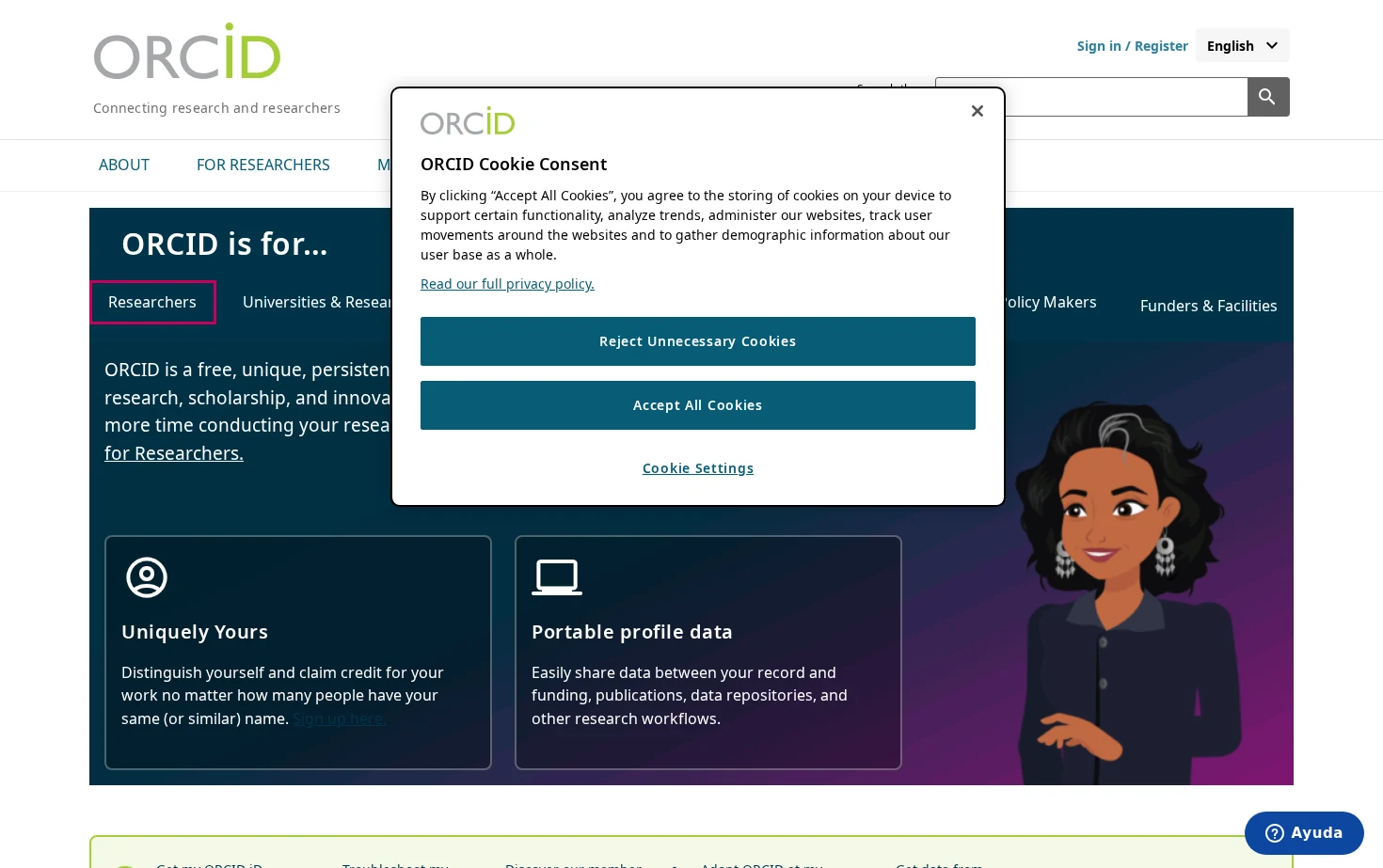 ORCID 页面快照